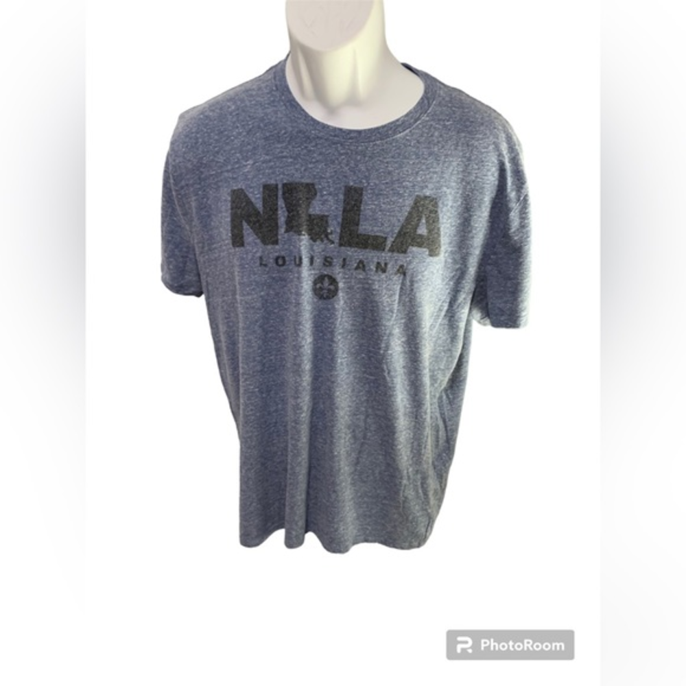 NOLA Louisiana Blue Short Sleeve Tee‎ Men’s Size Large